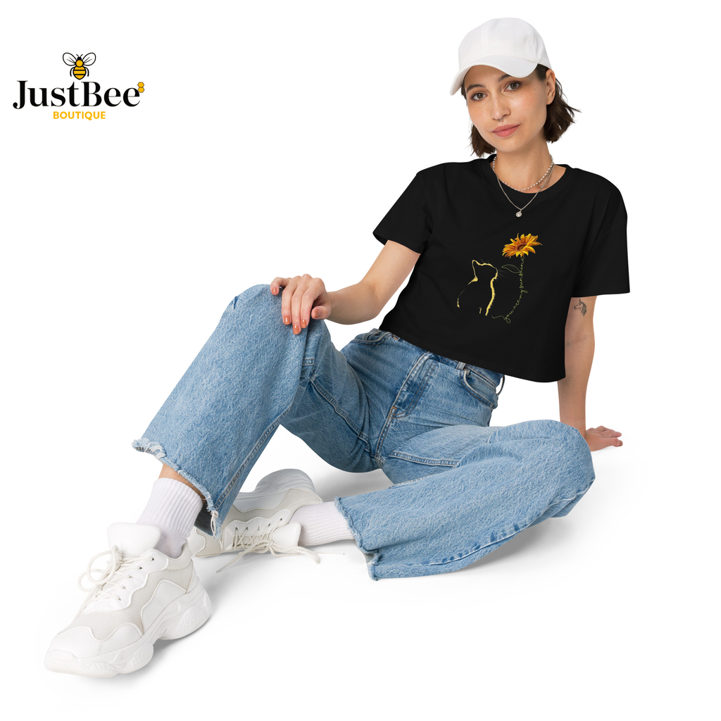 you are my sunshine Women’s crop top 100% combed cotton